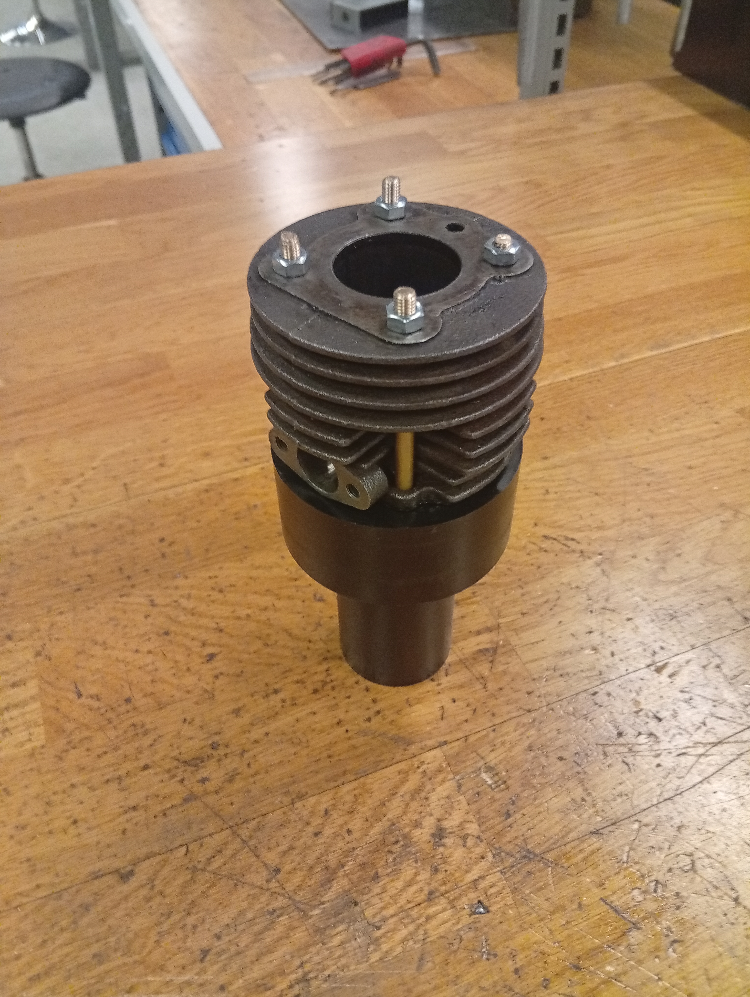 With brass pin bolts